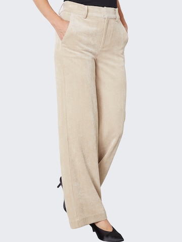 Wide Leg Pantalon 'Daisy' co'couture en beige : devant