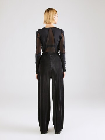 PIECES Wide leg Trousers 'PCLULINA' in Black