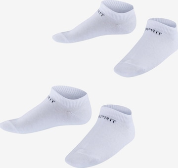 ESPRIT Socks 'Foot Logo 2-Pack' in White: front