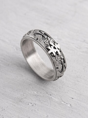 REYTEL Ring 'LYKKE' in Zilver: voorkant