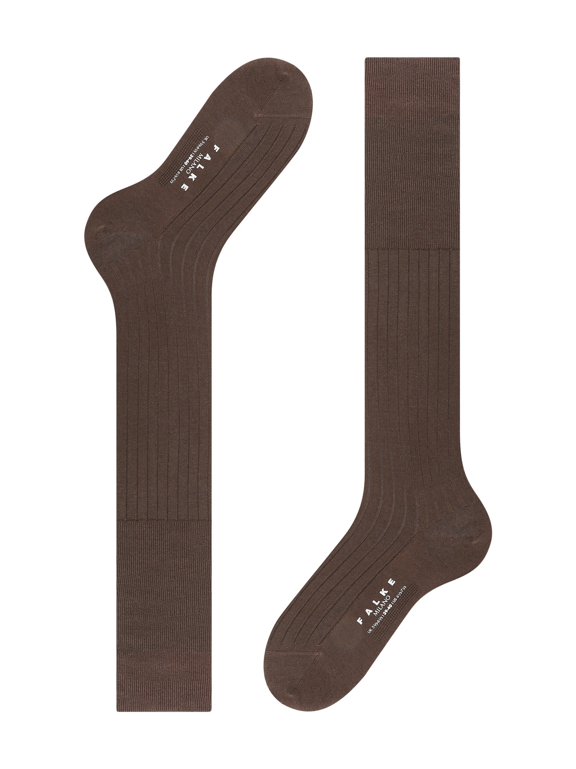 FALKE Knee High Socks 'Milano' in Brown