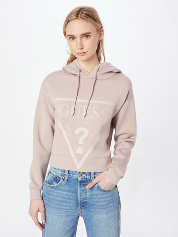 GUESS - Sweatshirt 'Alisa' em cinzento: frente