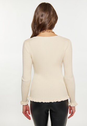 faina Gebreid vest in Beige