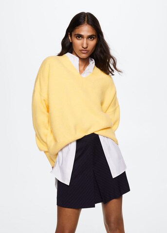MANGO Sweter 'Paris' w kolorze żółty: przód