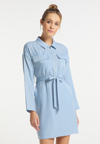 DreiMaster Vintage Shirt Dress in Blue: front