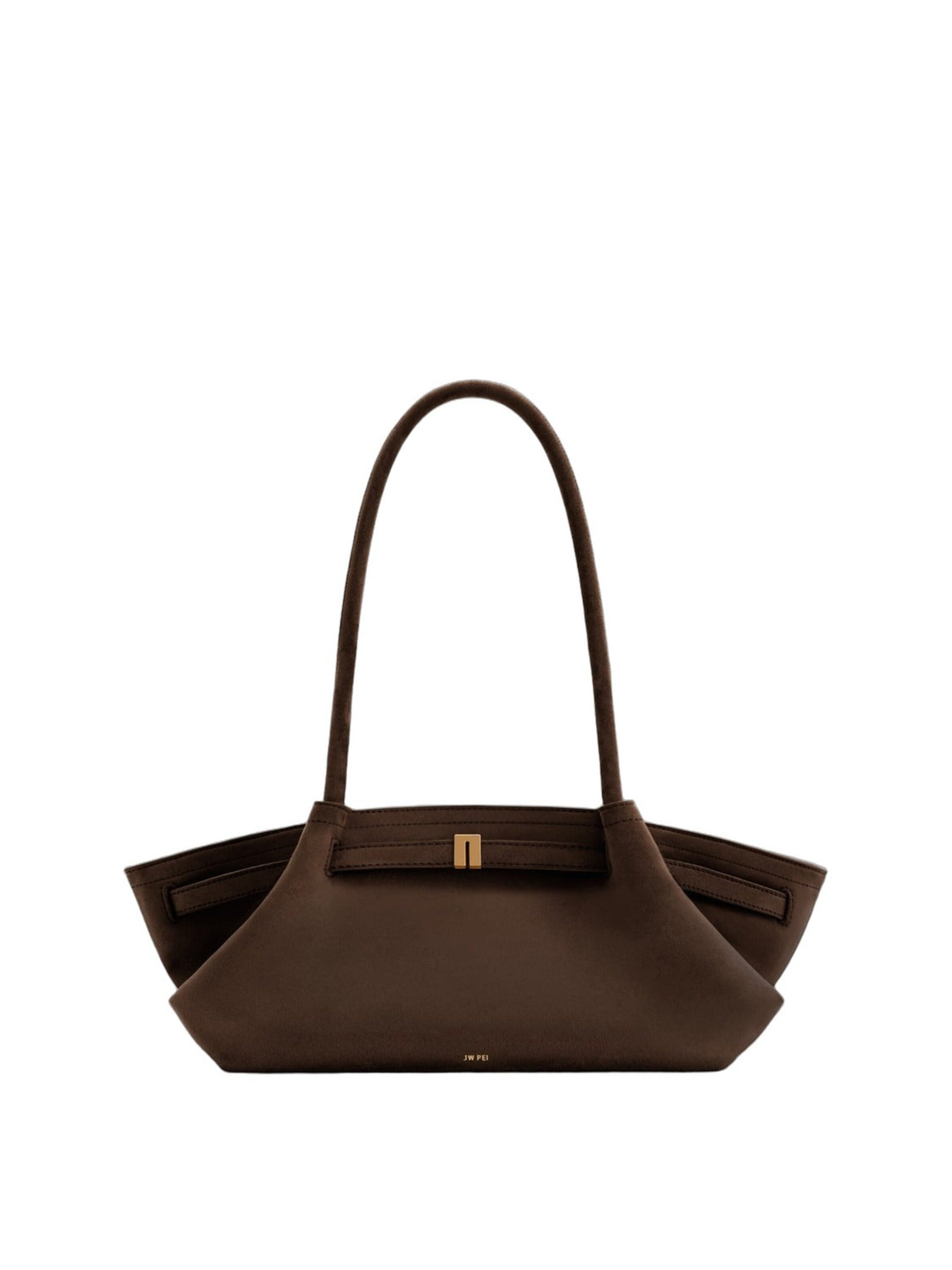 JW PEI Shopper 'JW PEI Cabas Hana Large Effet Suédé Dark Brown'‌‌‌‌‌ in Braun: Vorderseite