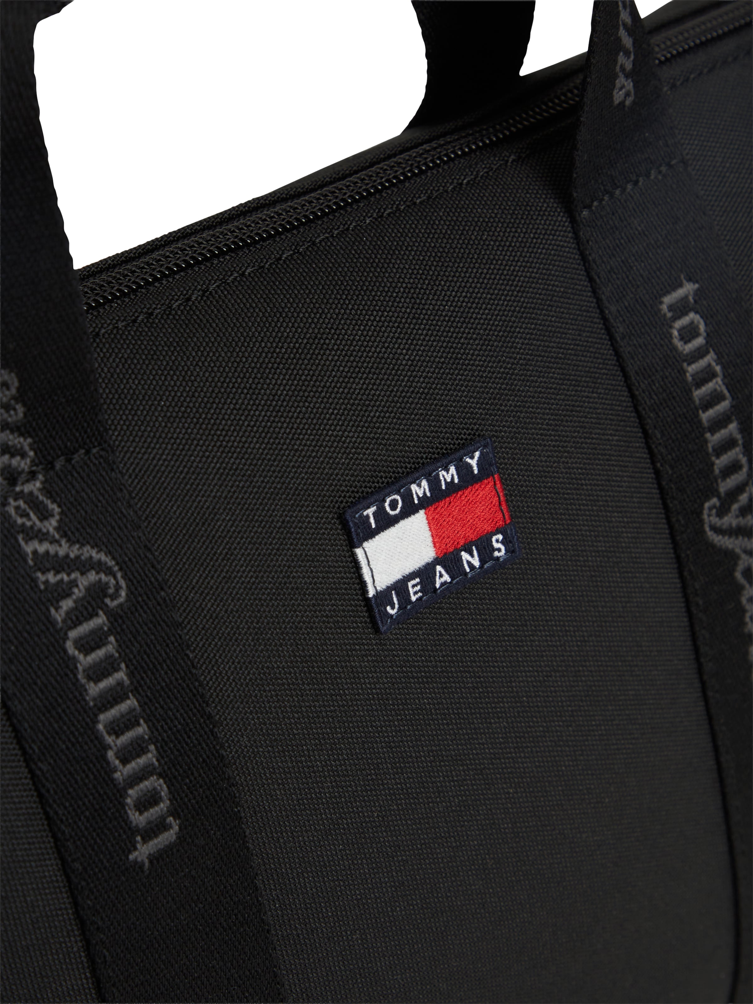 Tommy Jeans - Bolso de mano 'ESS' en negro: frente