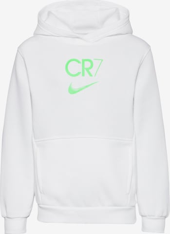 NIKE Athletic Sweatshirt 'CR7' in White: front