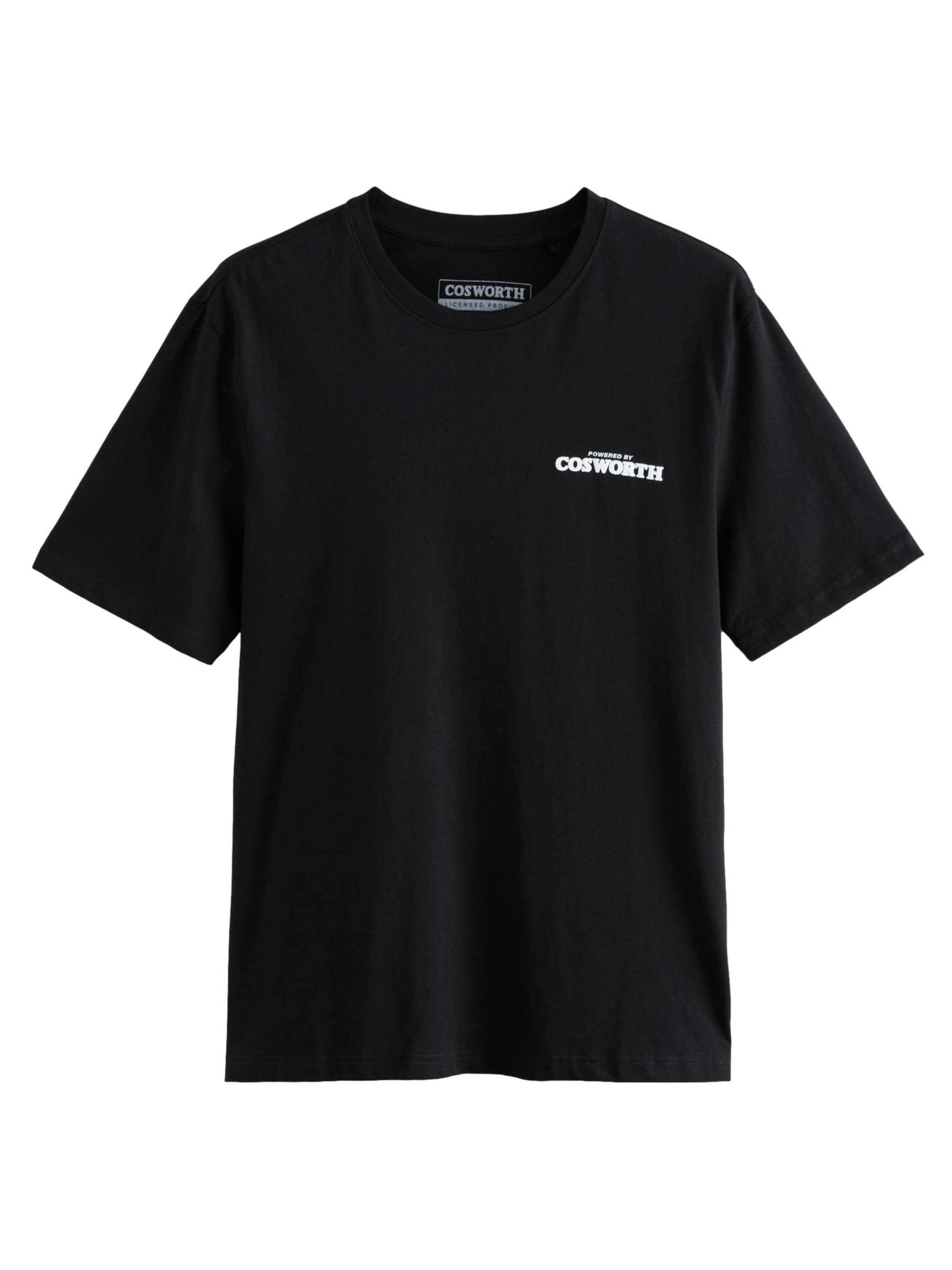 Next Shirt in de kleur Lichtgrijs / Zwart / Wit, Productweergave