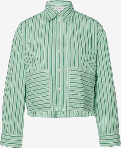 s.Oliver Bluse in XXS-XS in mint / grasgrün / weiß, Produktansicht