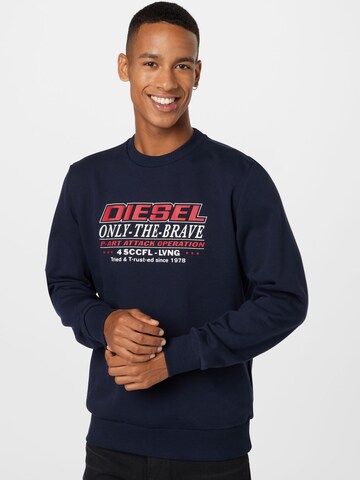 DIESEL Sweatshirt 'GIRK' in Blue: front