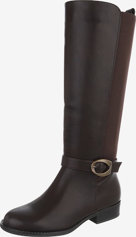 Ital-Design Stiefel in Braun: Vorderseite