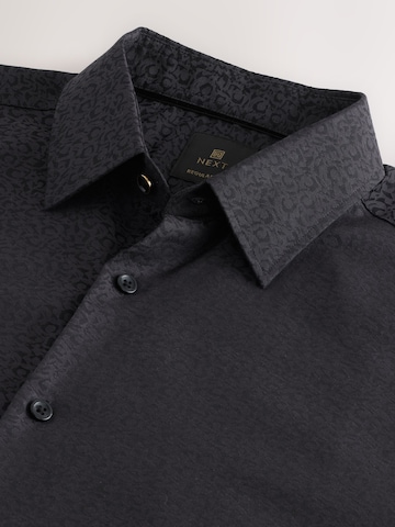 Next Regular fit Button Up Shirt in Black