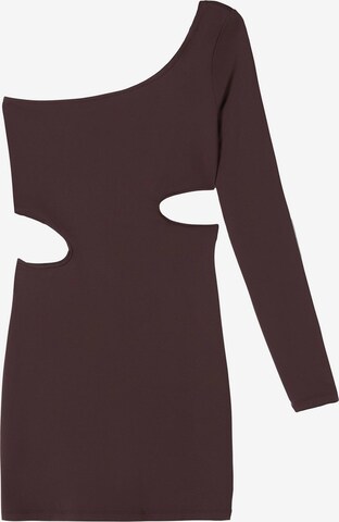 Bershka Obleka | rjava barva: sprednja stran