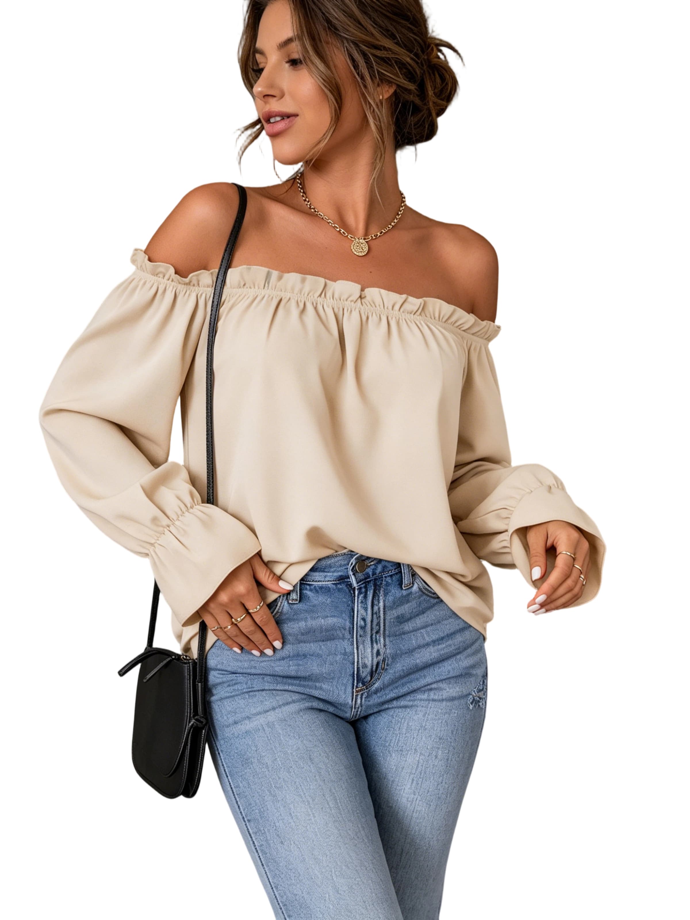 Yesfashion Bluse in Beige