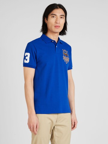 Tricou de la Polo Ralph Lauren pe albastru: față