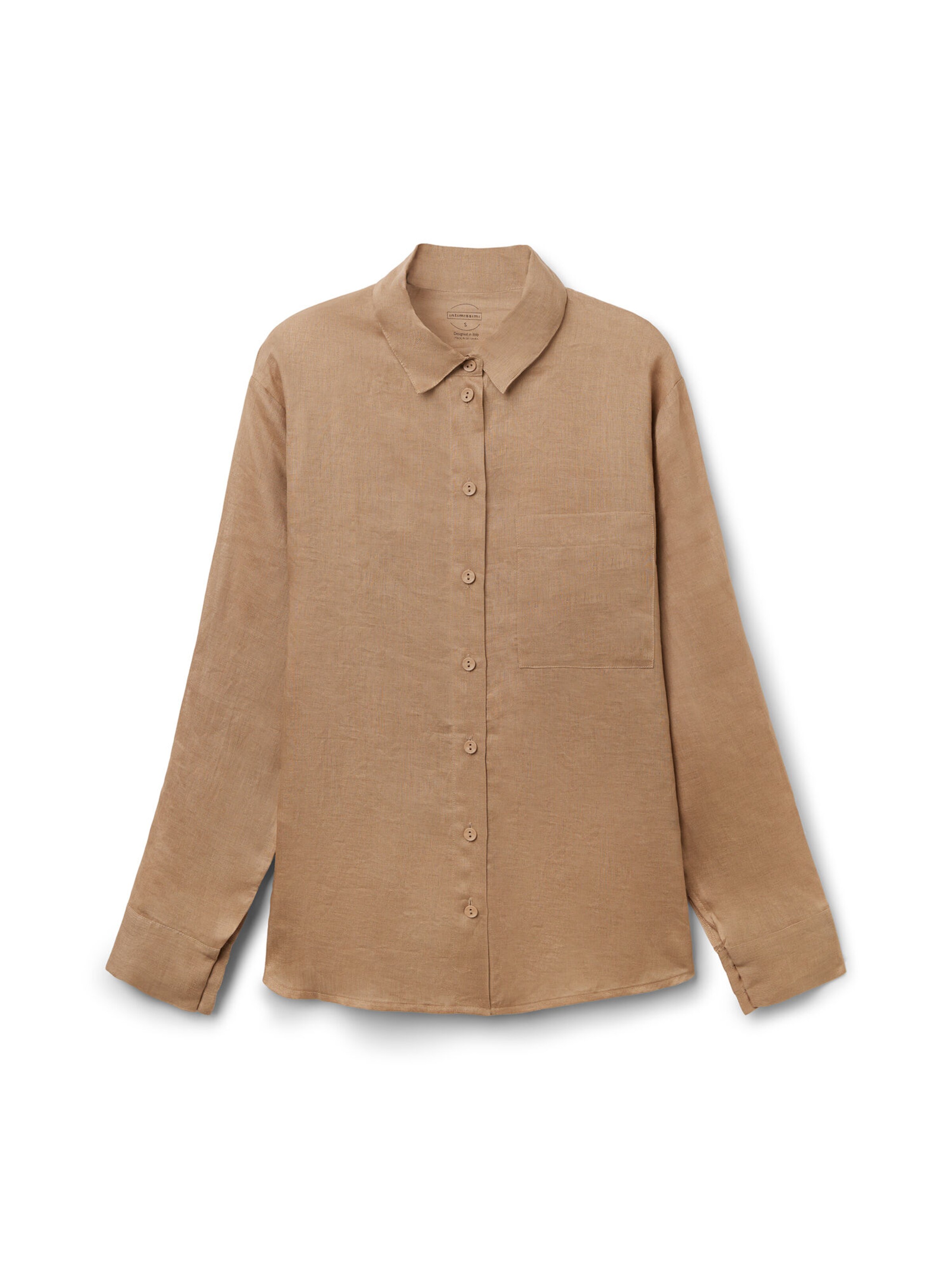INTIMISSIMI Bluse 'The Pure Linen' in Beige: Vorderseite