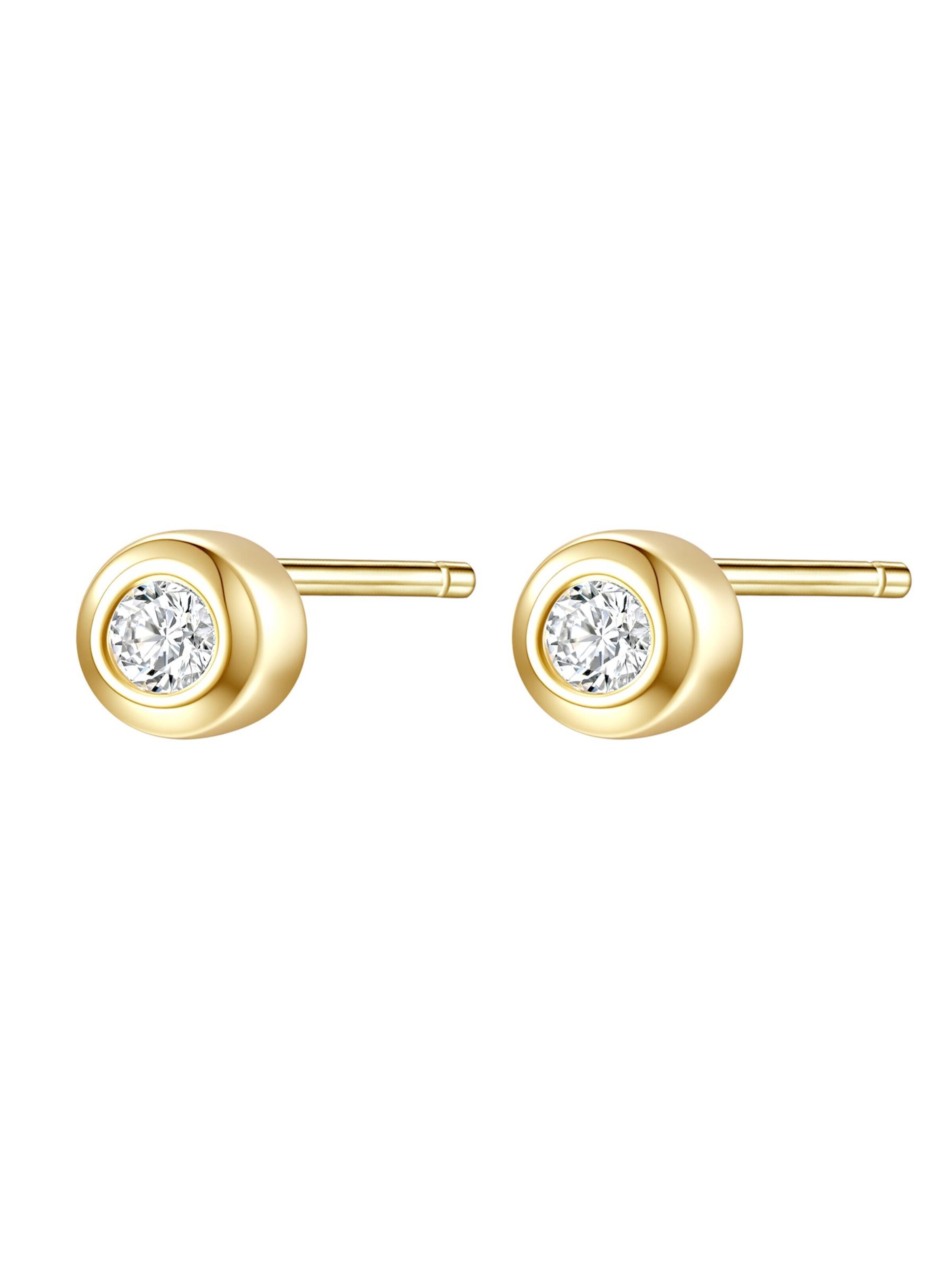 Orecchini 'Bezel Cubic' di Hey Happiness in oro