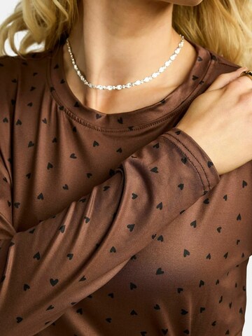 Haut ' ALMA-LS-TWIST ' Liberte Essentiel en marron