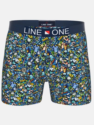Line One Boxershorts 'Line One Herren Boxershorts "Nautic Doodle"' in M in navy, Produktansicht