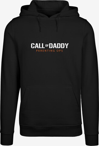 Merchcode Sweatshirt 'Fathers Day - Call of Daddy' in Zwart: voorkant