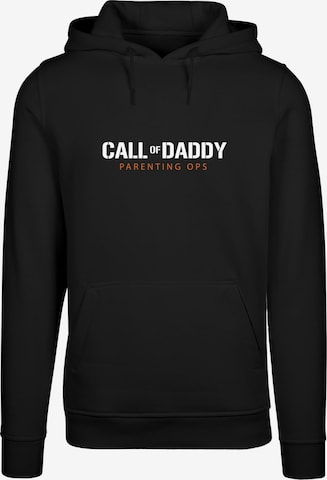Merchcode Sweatshirt 'Fathers Day - Call of Daddy' in Schwarz: predná strana