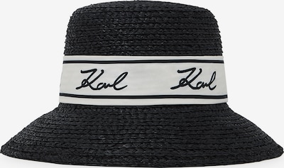 Karl Lagerfeld Hattu 'Signature' värissä musta / valkoinen, Tuotenäkymä