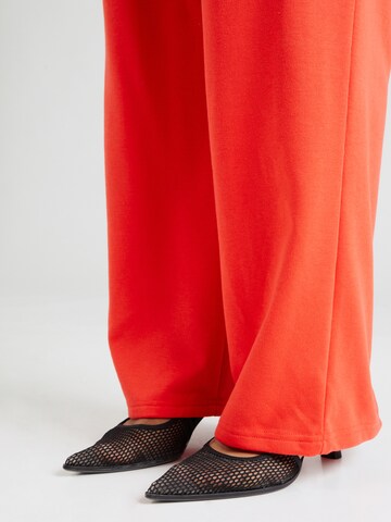 PIECES Curve Loose fit Pants 'PCCHILLI' in Red