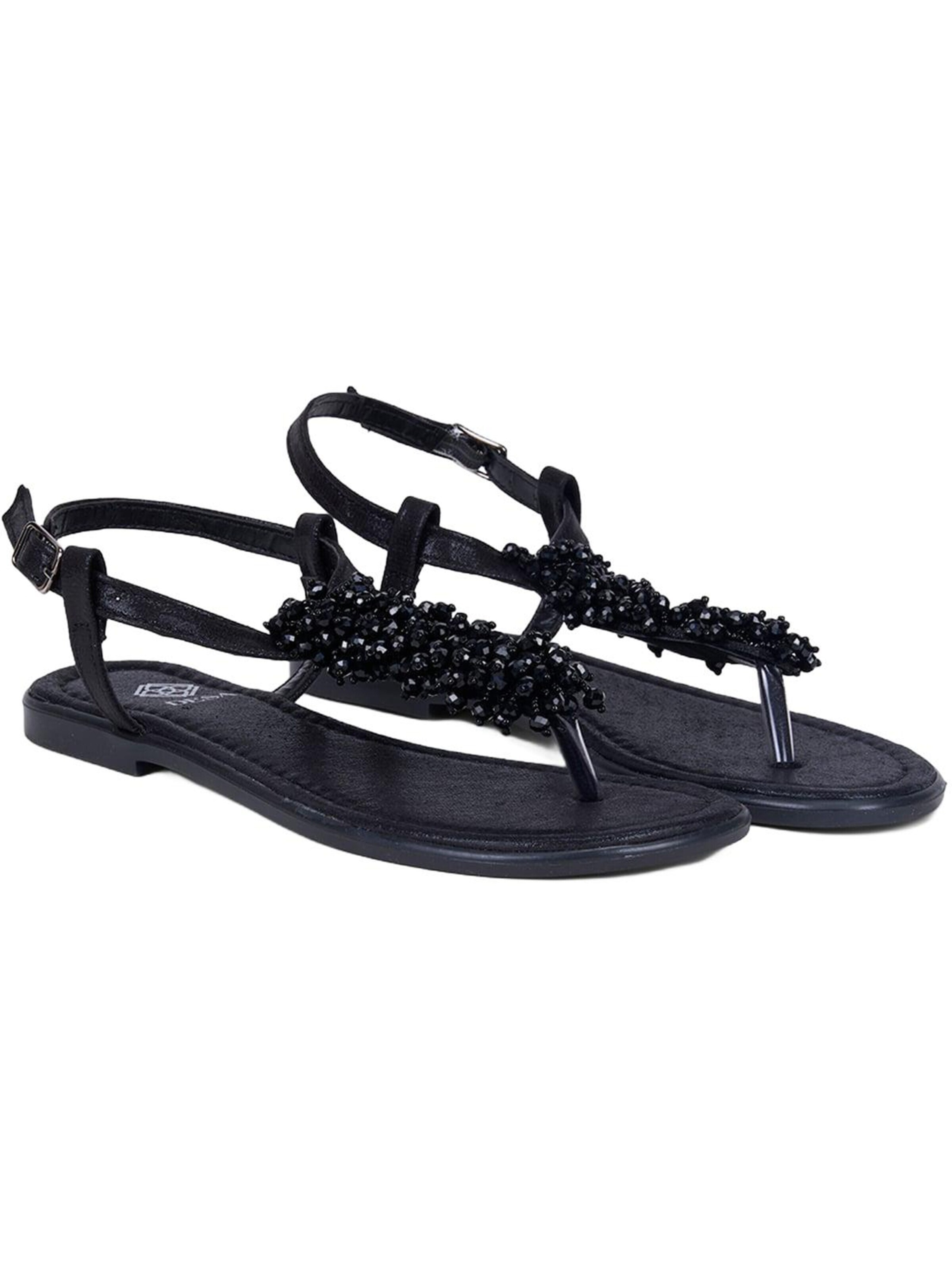 Desa Teenslipper 'Zehenstegsandalen' in Zwart