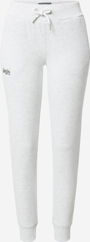 Superdry Tapered Pants in White: front