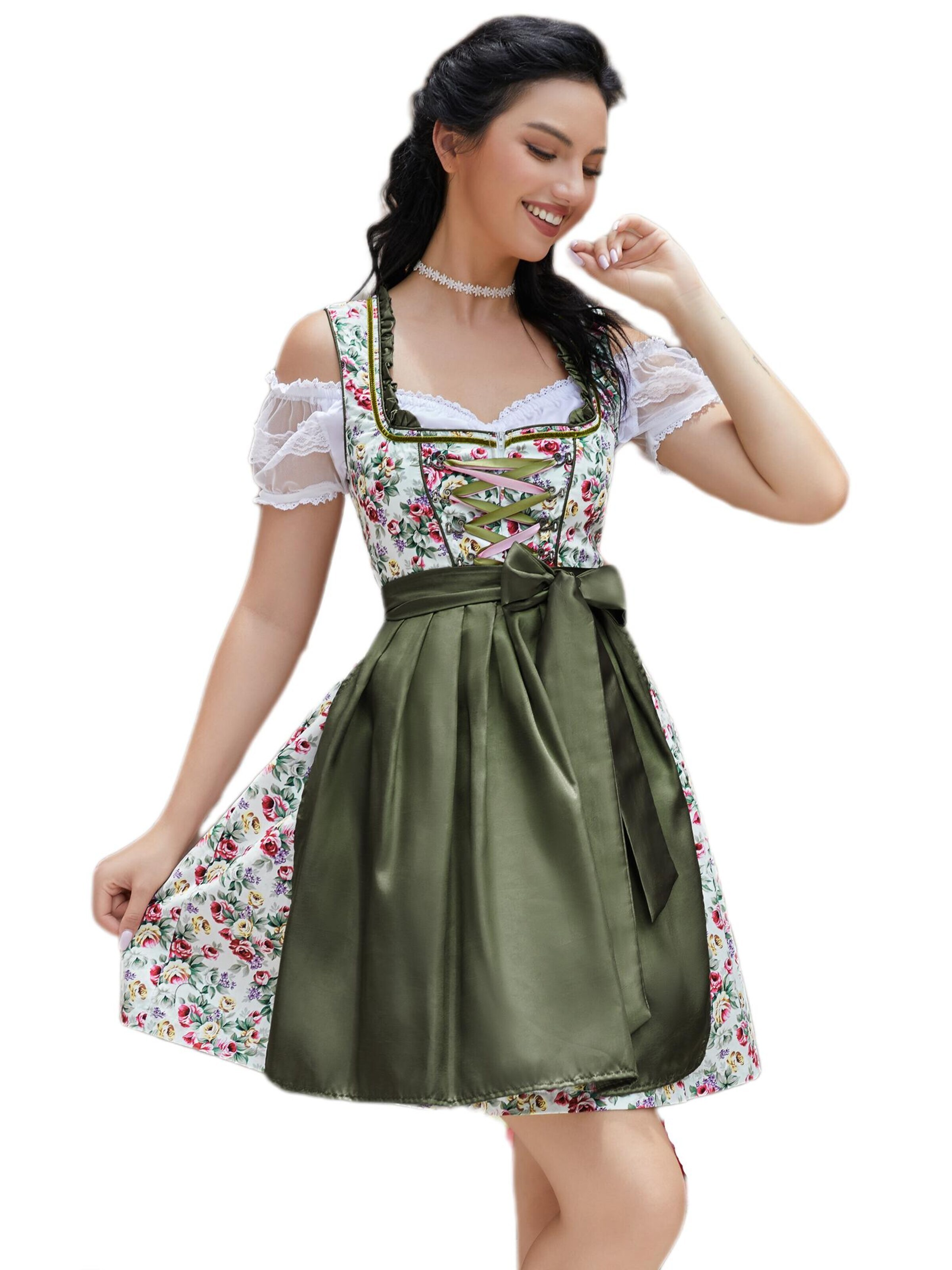 Yesfashion Dirndl in Green: front