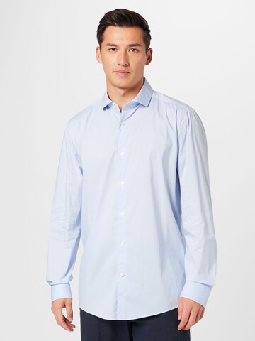 DRYKORN Comfort fit Button Up Shirt 'JEDDA' in Blue: front