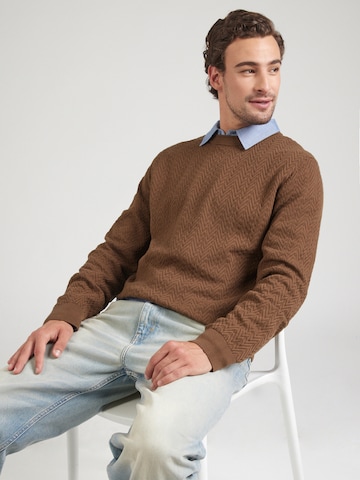 Pull-over 'Simo' HUGO en marron : devant