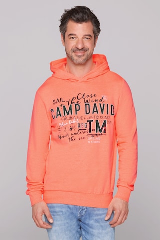 CAMP DAVID Sweatshirt in Orange: front