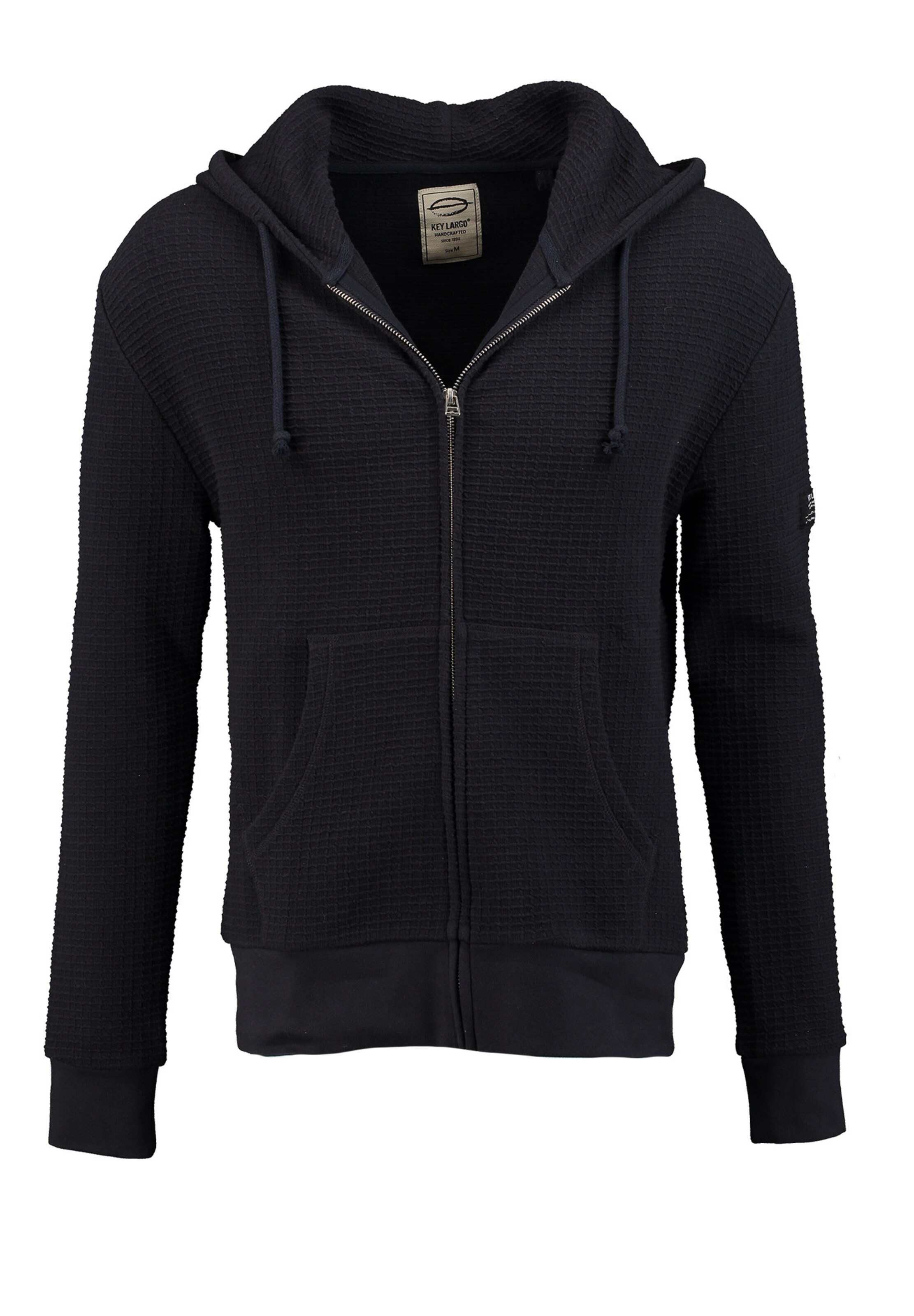 Key Largo - Sudadera con cremallera 'KLMoney' en negro: frente