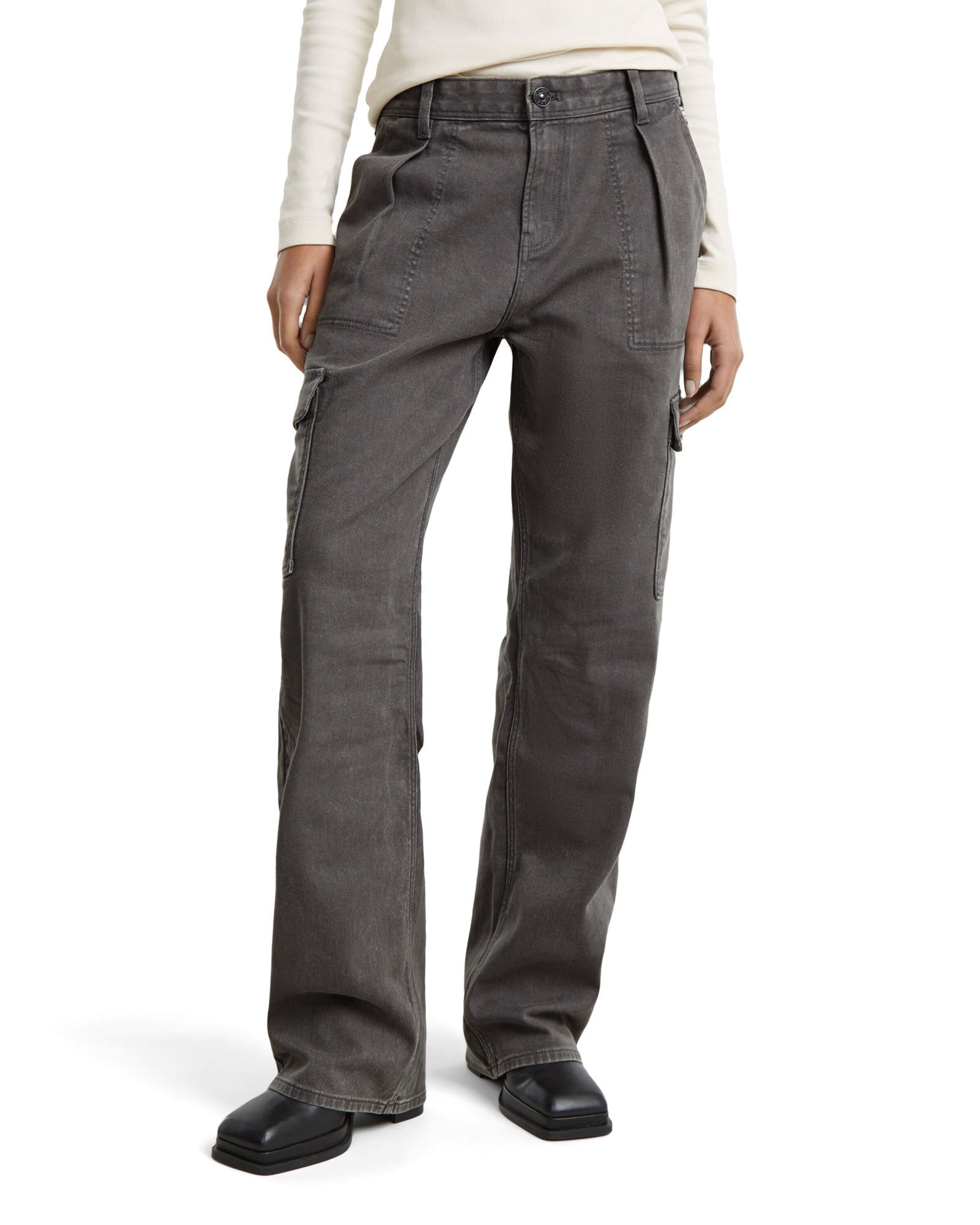 G-STAR Regular Cargobroek in Grijs: voorkant