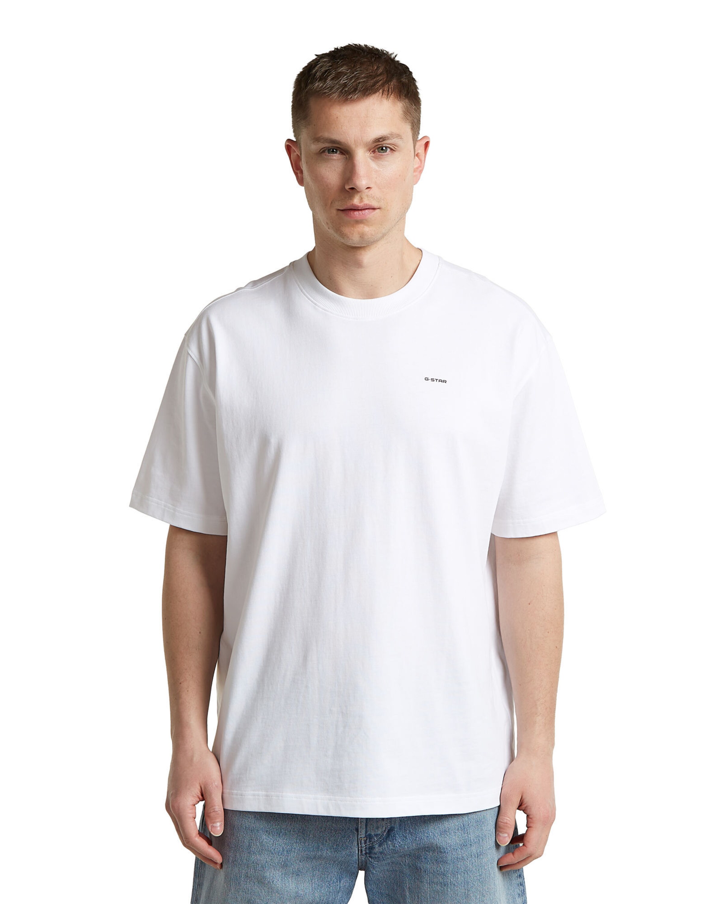 G-STAR Shirt 'Back Graphic Relaxed T-Shirt' in Wit: voorkant