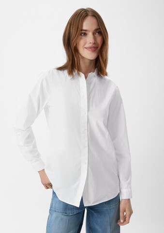 comma casual identity Blouse in Wit: voorkant