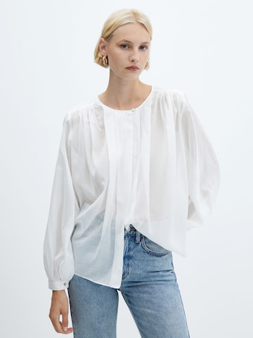 MANGO Bluse 'OLIVIA' i hvid: forside