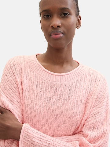 TOM TAILOR DENIM Pullover in Pink