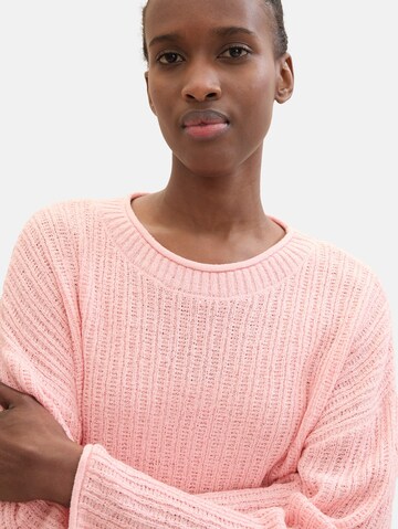 TOM TAILOR DENIM Pullover i pink