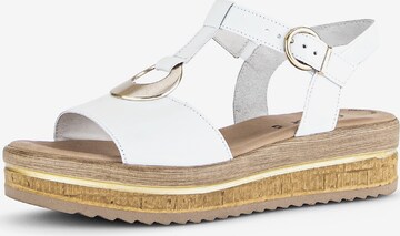 GABOR Strap Sandals in White: front