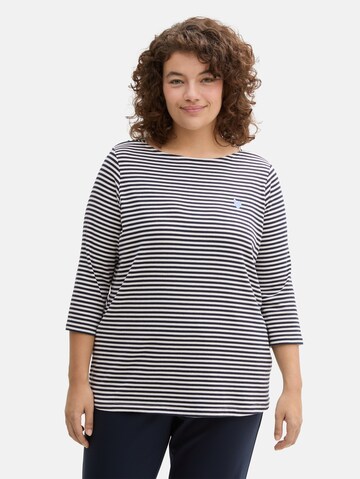 T-shirt Tom Tailor Women + en bleu : devant