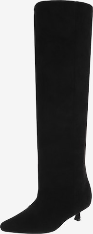Ital-Design Over the Knee Boots in Black: front
