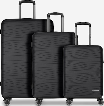 Franky Suitcase Set 'Dallas 3.0' in Black: front