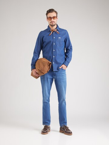 WRANGLER Regular Fit Hemd in Blau