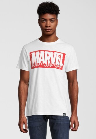 Recovered Shirt 'Marvel Slime Logo Vintage' in Wit: voorkant