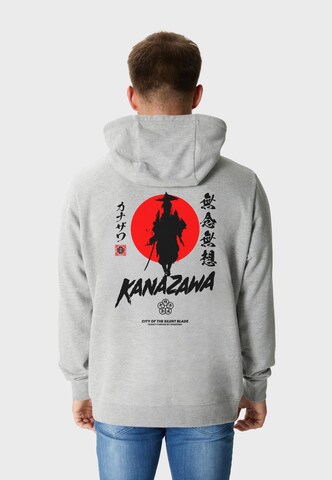 Oldskull Sweatshirt 'Asian Silent Blade Kanazawa Graphic' in Grey