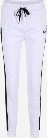 Effilé Pantalon de sport 'YOUNG LINE' Sergio Tacchini en blanc : devant