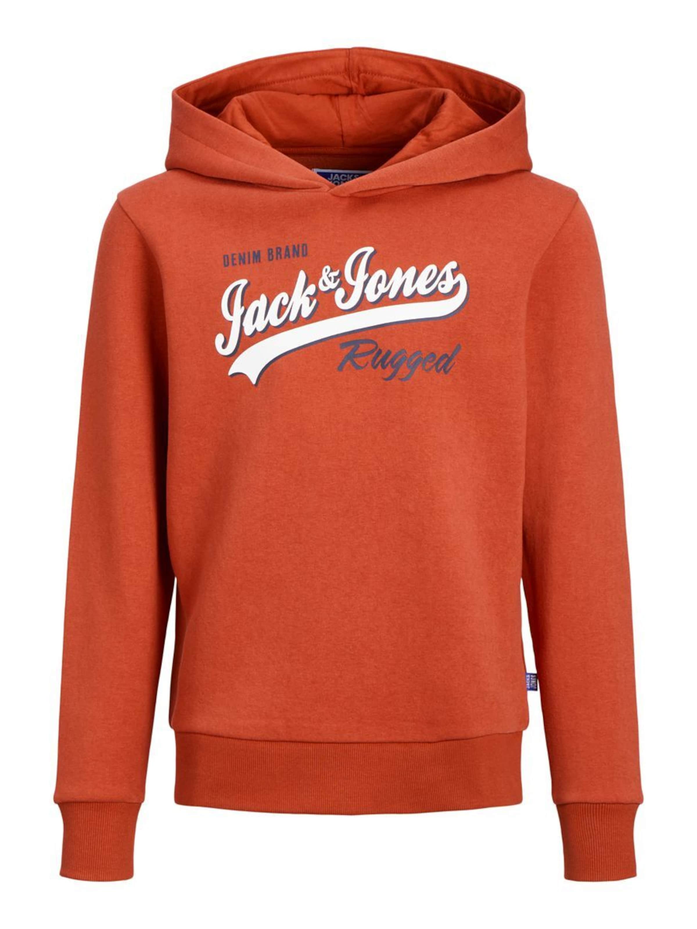 Jack & Jones Junior Mikina - Oranžová: predná strana